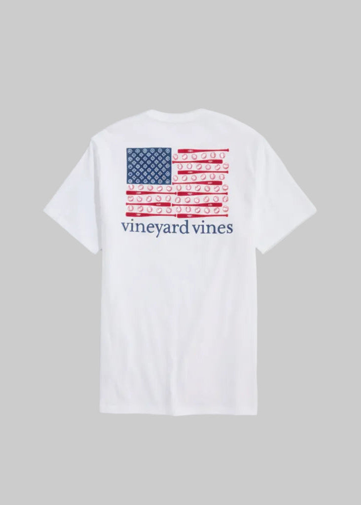 Playera Vineyard Vines | Logo Bandera de EU Baseball