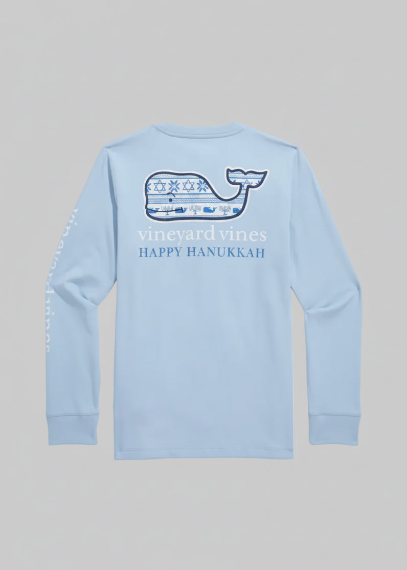 Playera Vineyard Vines | Logo Azul Hanukkah