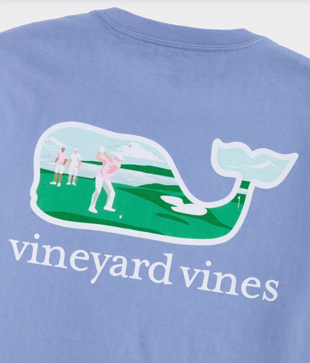 Playera Vineyard Vines | Camo Whale Celeste
