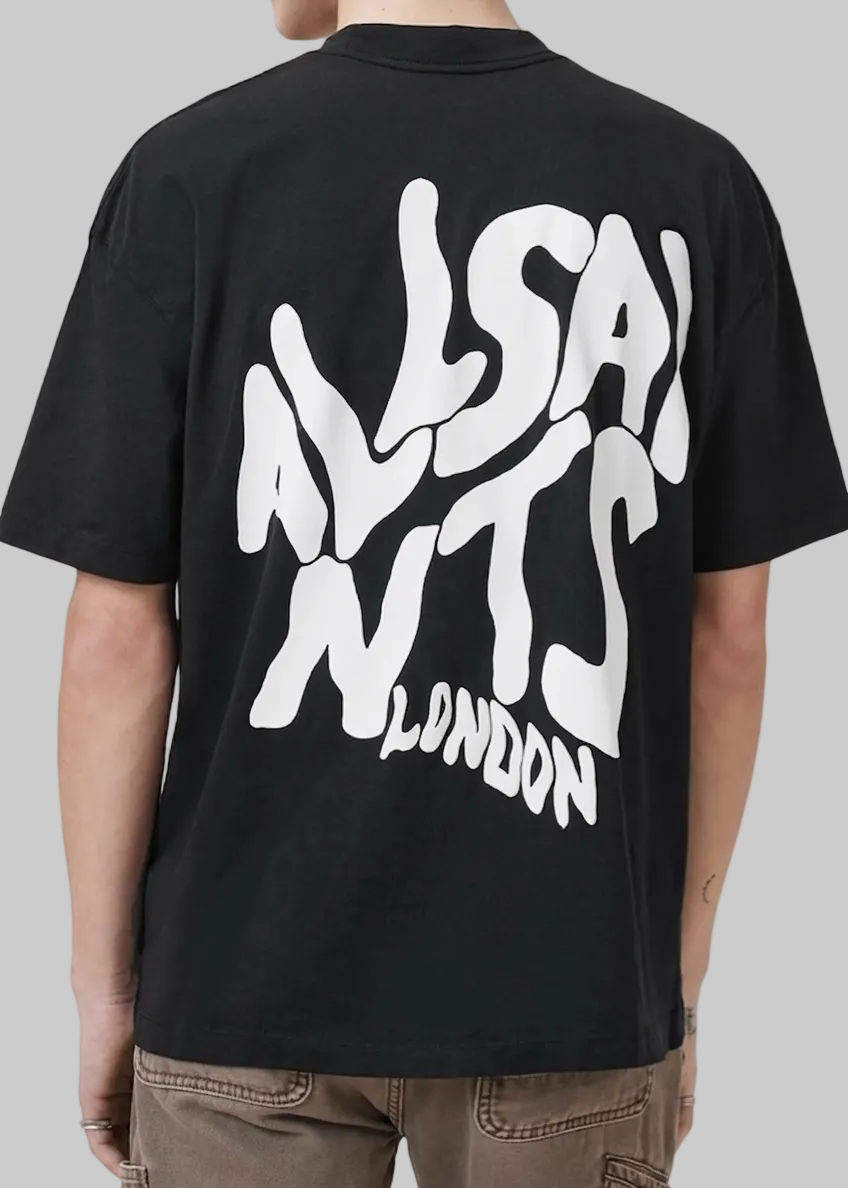 Playera All Saints - OverSize | Graffiti Negra