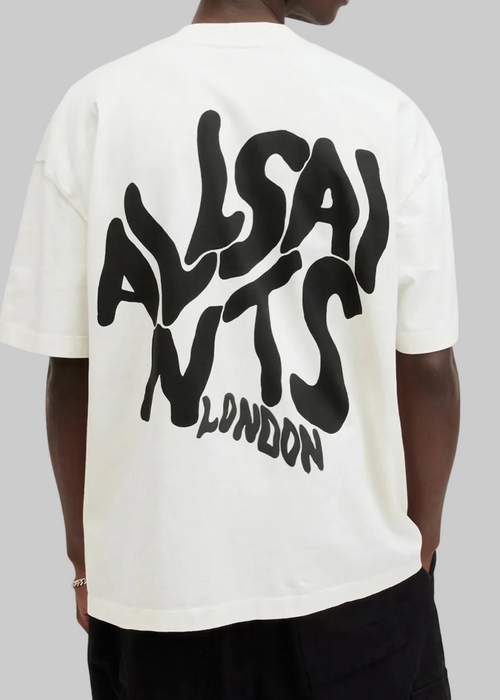 Playera All Saints - OverSize | Graffiti Blanca