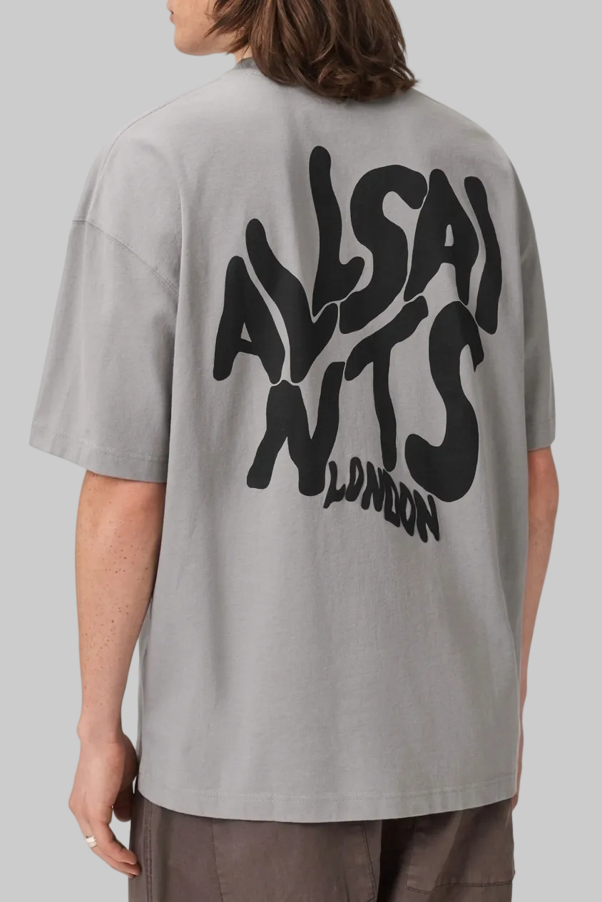 Playera All Saints - OverSize | Graffiti Gris