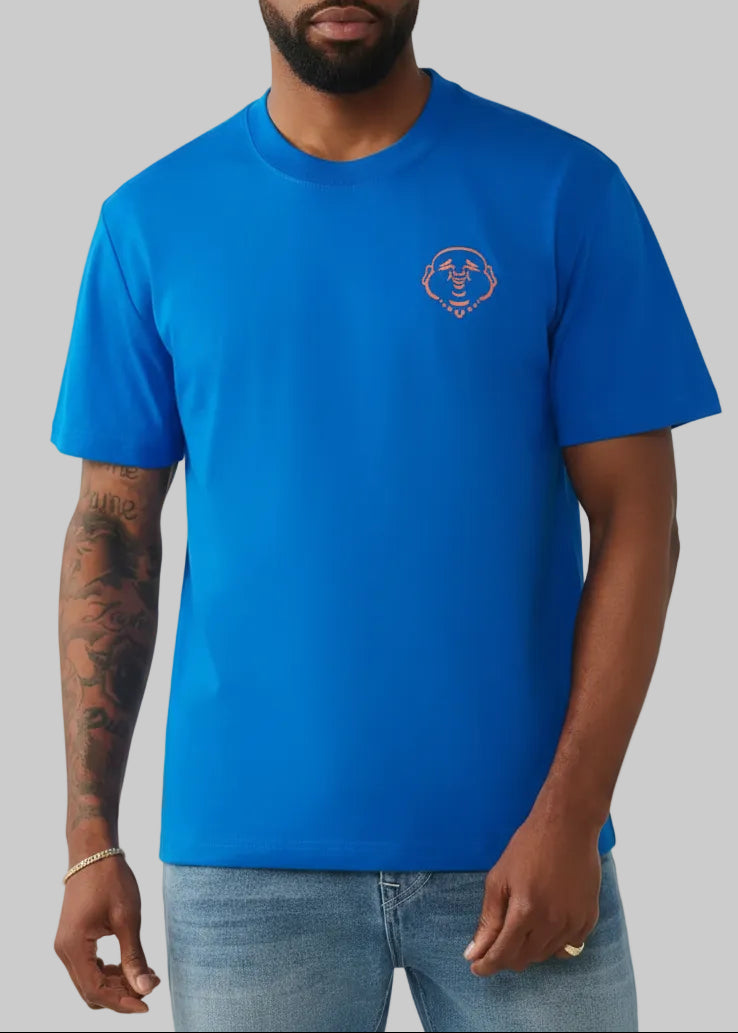 Playera True Religion | Azul - Logo en la Espalda